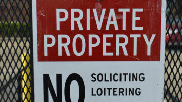 private property sign no trespassing